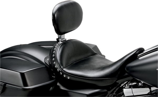 Monterey Solo Seat With Driver Backrest Black, 1, nordicamoto.ro