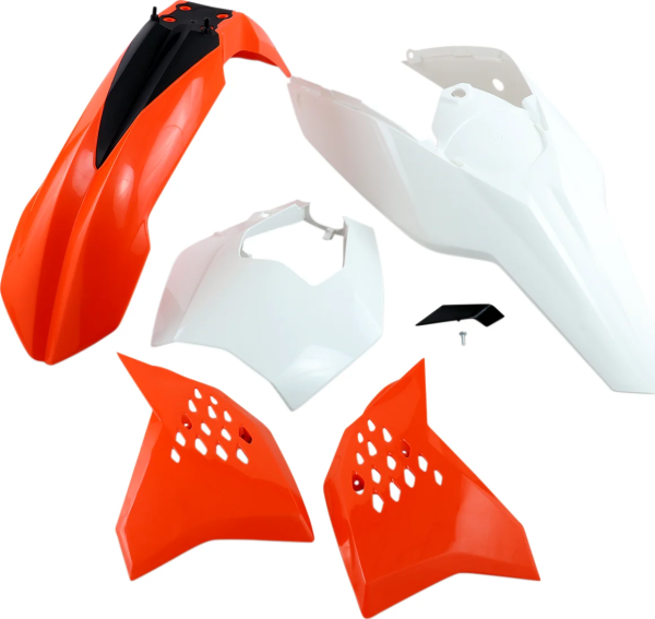 Full Body Replacement Plastic Kit White, Orange, 1, nordicamoto.ro