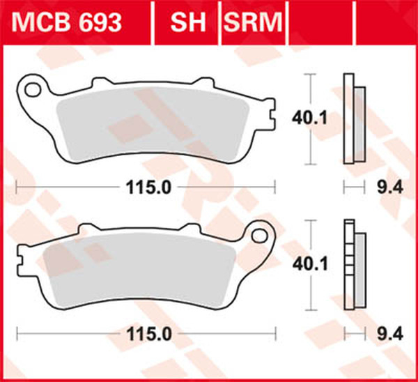 Brake Pad Srm Sinter Scooter >125, 2, nordicamoto.ro