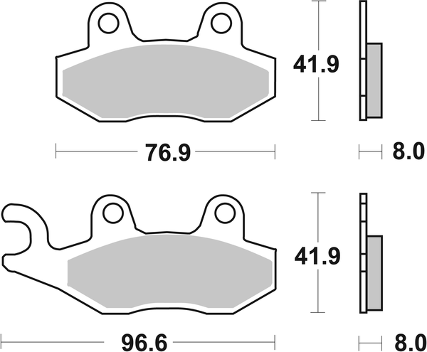 Ct Scooter Carbon Tech Organic Brake Pads, 2, nordicamoto.ro