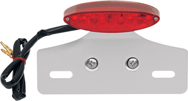 Mini Led Cat Eye Taillight With License Plate Mount White, 1, nordicamoto.ro