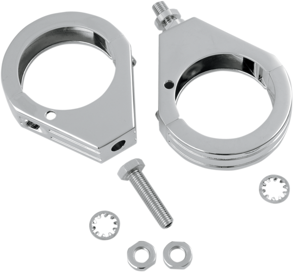 Turn Signal Fork Clamps Chrome, 1, nordicamoto.ro