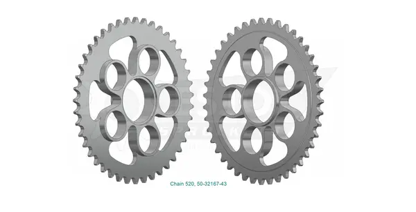 Standard Sprocket Rear 520 Zinc Plated, 1, nordicamoto.ro