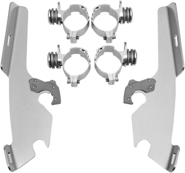 Fats/slim Windshield Trigger-lock Complete Mount Kit Polished, 1, nordicamoto.ro