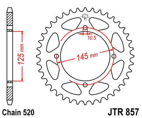 JT SPROCKETS Indukciós edzésű hátsó lánckerék, fekete cinkbevonatú, fekete, cink, 2, nordicamoto.ro