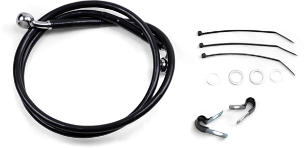 Extended Length Black Vinyl Brake Line Kit Black Oversize [+51 mm (2'')], 1, nordicamoto.ro