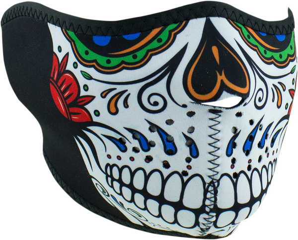 Half Mask Muerte Skull Black, 1, nordicamoto.ro