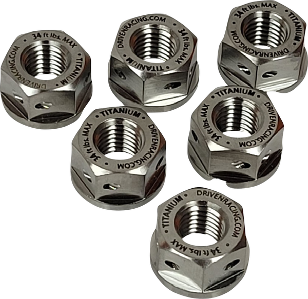 Titanium Sprocket Nuts Silver, 1, nordicamoto.ro