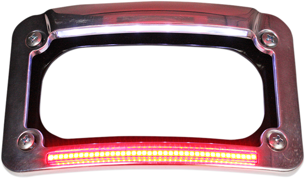 Led License Plate Frame White, 1, nordicamoto.ro