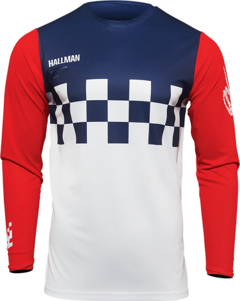 Hallman Differ Cheq Jersey White M, 1, nordicamoto.ro