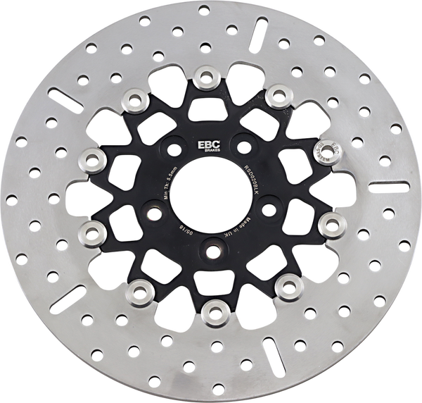 Custom Stainless Steel Rear Brake Rotor Black, Chrome, 1, nordicamoto.ro