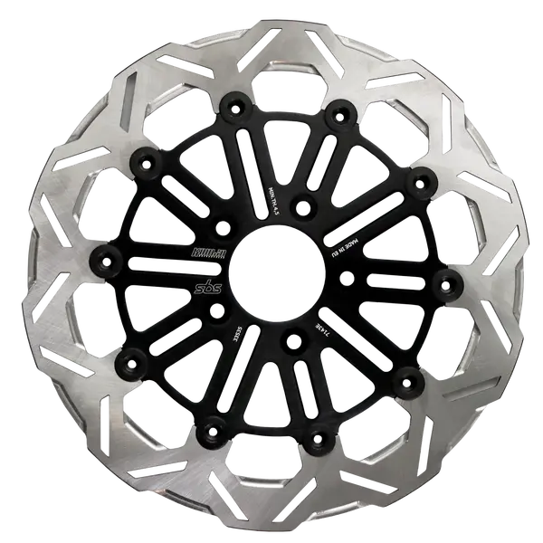 Brake Rotor Designed By Kodlin Black, Silver, Stainless Steel, 1, nordicamoto.ro
