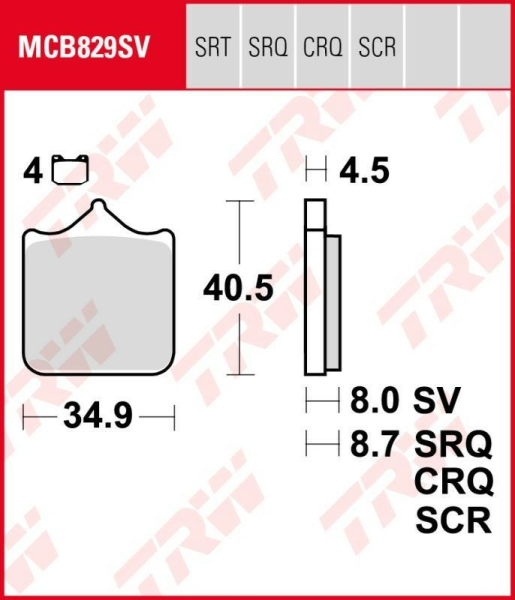 TRW szinterezett első fékbetétek (KÖZÚT / PÁLYA) a BMW S 1000RR '09–'18, az S 1000R '13– és a TRIUMPH SPEED TRIPLE 1050 '09–'16 modellekhez, 1, nordicamoto.ro