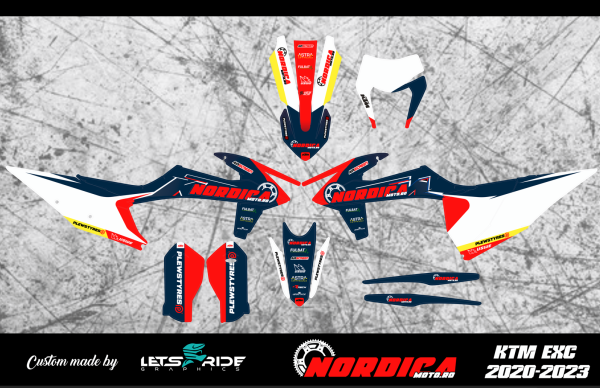 Kit stickere KTM EXC 2020-2023 Nordicamoto, 1, nordicamoto.ro