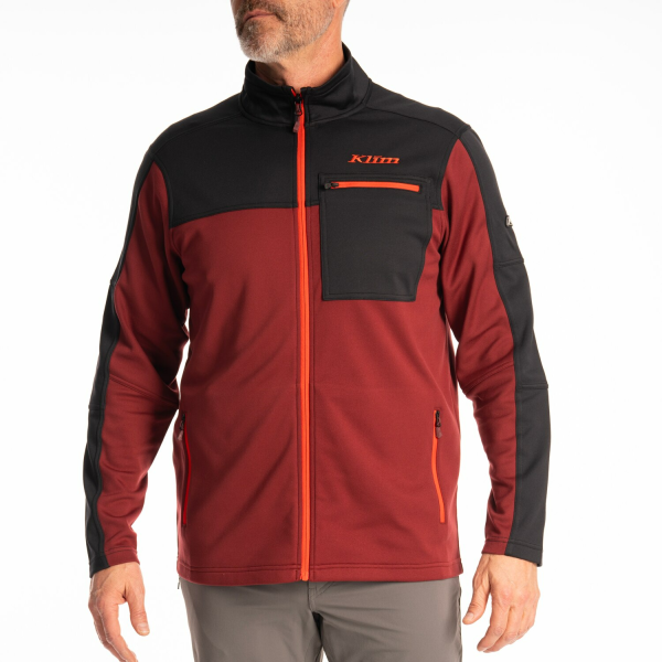 Geaca Snowmobil Klim Glacier Mid Layer Cabernet - Black, 38, nordicamoto.ro