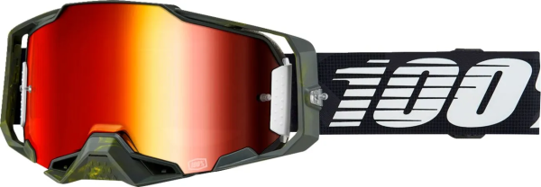 Ochelari 100% Armega Green - Red Mirror ONE SIZE, 1, nordicamoto.ro