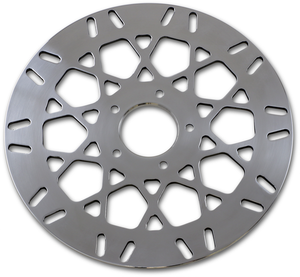 Front Brake Rotor Mesh Stainless Steel 11.5(r) Polished Stainless Steel, 3, nordicamoto.ro