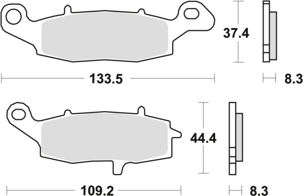 TRW organikus első fékbetétek a következő modellekhez: KAWASAKI ER5 '01–'06/ER6 '06–'16/VERSYS 650 '07–'09/KLR 650 '95–'04/Z 750 '04–'06/ZR7 '99–'04/VN 800 '96–'03/VN 900 '06–'17/GPZ / ZR 1100 '96–'98/VN 1500 '96–'03/VN 1600 '03–'08/VN 1700 '09–'17, 1, nordicamoto.ro