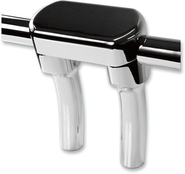 Solid Handlebar Riser & Top Clamp Kit Silver, 2, nordicamoto.ro
