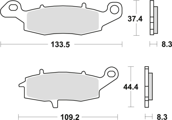 TRW Organic első fékbetétek a KAWASAKI ER6 '06–'16/VERSYS 650 '07–'14/Z 750 '04–'06/ZR7 '99 modellekhez–'04/W 800 '11–/GPZ 1100 '95–'98/VN 1500 '93–'04/ VN 1600 '03–'08/VN 1700 '09–'17/SUZUKI GS 500 '96–'08/GSF 600 '00–'04, 1, nordicamoto.ro