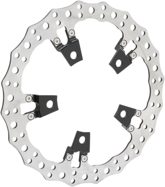 Jagged Floating Rotor Black, Silver, 1, nordicamoto.ro