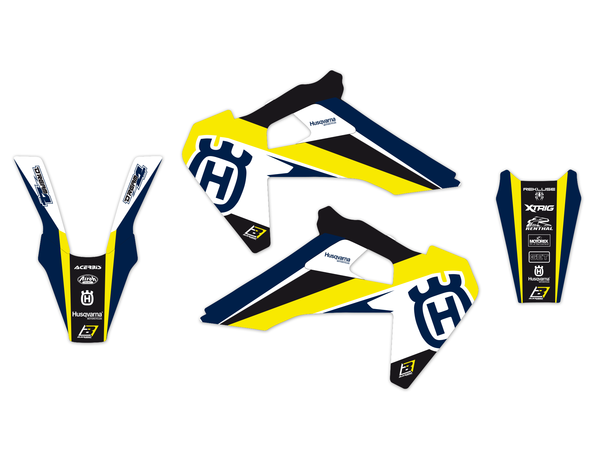 Dream 4 Graphics Kit Black, Blue, White, Yellow, 1, nordicamoto.ro