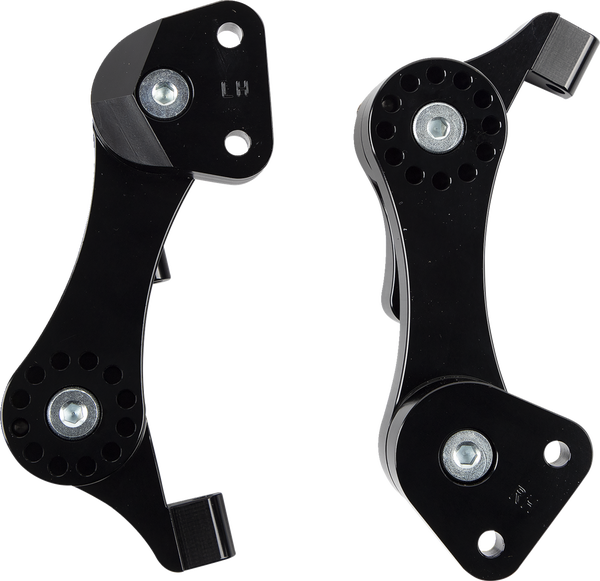 Adjustable Passenger Floorboard Mounts Black, 2, nordicamoto.ro