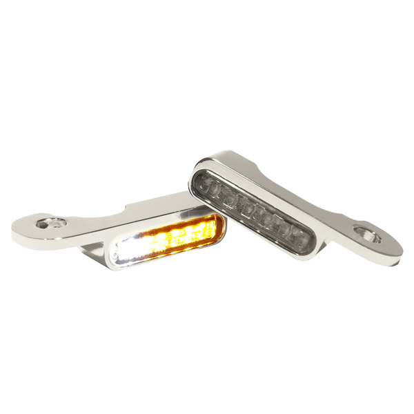 Led Handlebar Turn Signals Natural, Chrome, 3, nordicamoto.ro