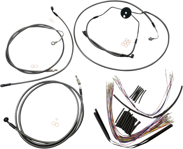 Black Pearl Designer Handlebar Installation Kit Black, 2, nordicamoto.ro