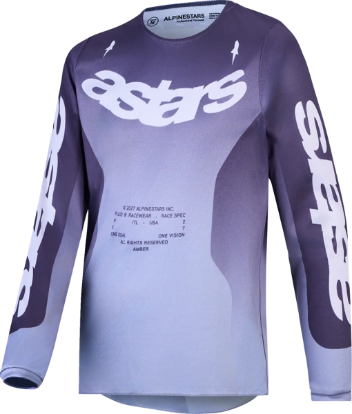 Alpinestars Fluid borostyánszürke/lila gyermek póló, L-es méret, 1, nordicamoto.ro