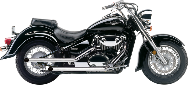 Drag Pipes Exhaust System Chrome, 1, nordicamoto.ro