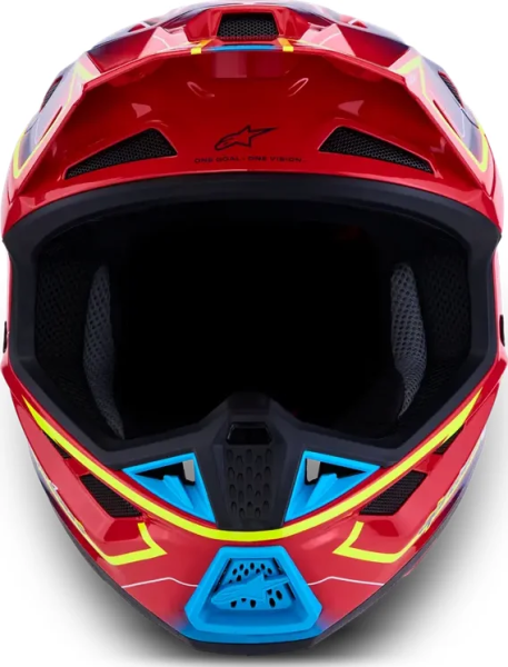 Alpinestars S-M7 öntött sisak, piros/sárga/kék, L-es méret, 4, nordicamoto.ro