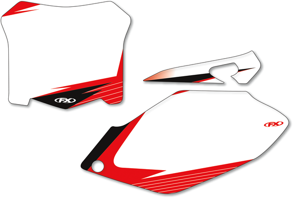 Pre-cut Graphic Number Plate Kit White, 3, nordicamoto.ro