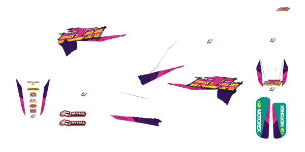 Graphic Kit Retro White, Purple, Pink, 2, nordicamoto.ro