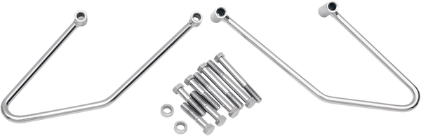 Chrome Saddlebag Support Brackets Silver, 1, nordicamoto.ro