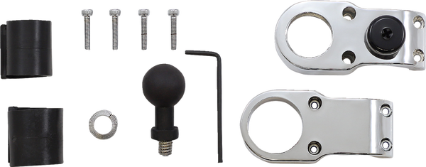 Dual Usb Port Charger With 1(r) Ball Mount Chrome, 4, nordicamoto.ro