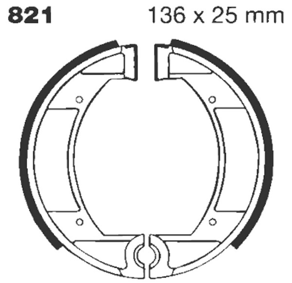 (r)g(r) Grooved Brake Shoe, 1, nordicamoto.ro