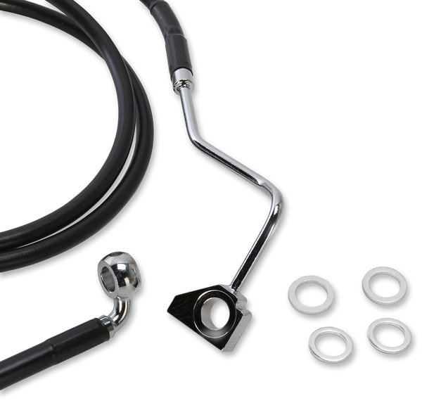 Stainless Steel Brake Line Kit Black, 2, nordicamoto.ro