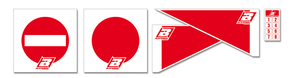 Enduro Track Arrows/sign Kit Red, White, 1, nordicamoto.ro
