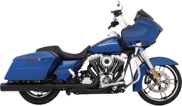 Exhaust System Slimline 45 2 Into 2 For Touring Black, 1, nordicamoto.ro