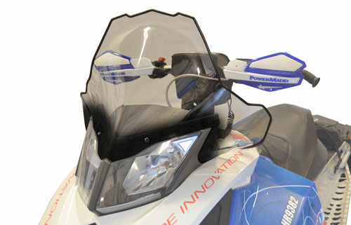 Powermadd Windshield Rev XP (17.5") Tall Clear w/Black Fade, 1, nordicamoto.ro