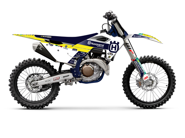 Trophy Graphic Kit With Seat Cover Yellow, White, Blue, 3, nordicamoto.ro