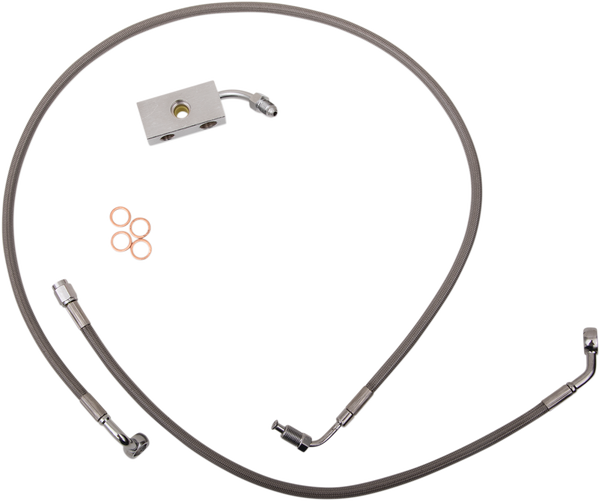 Stainless Steel Brake Line Kit Silver 38 cm - 43 cm (15' - 17'), 1, nordicamoto.ro