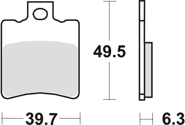 TRW Organic első fékbetétek SUZUKI AP '95–'98/UX '99–'00/YAMAHA NS 50 '13–/YN 50 '97–/XN 125 '00–'03 modellekhez, 1, nordicamoto.ro