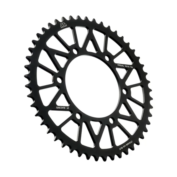 JT SPROCKETS Self-cleaning, Lightweight Rear Sprocket Black, 1, nordicamoto.ro