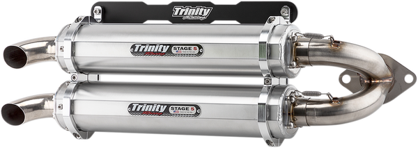 Stage 5 Slip-on Dual Muffler Silver, 5, nordicamoto.ro