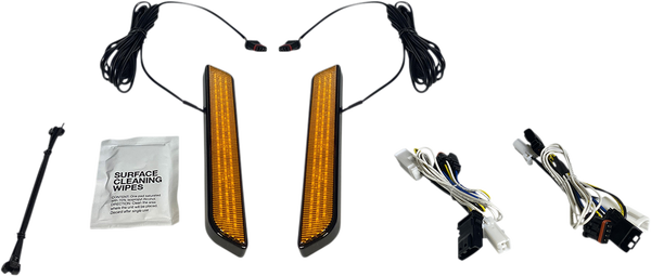 Led Front Fork Lightz Black, 3, nordicamoto.ro