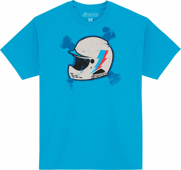 Tricou ICON Domain Bonez Blue/Green L, 1, nordicamoto.ro
