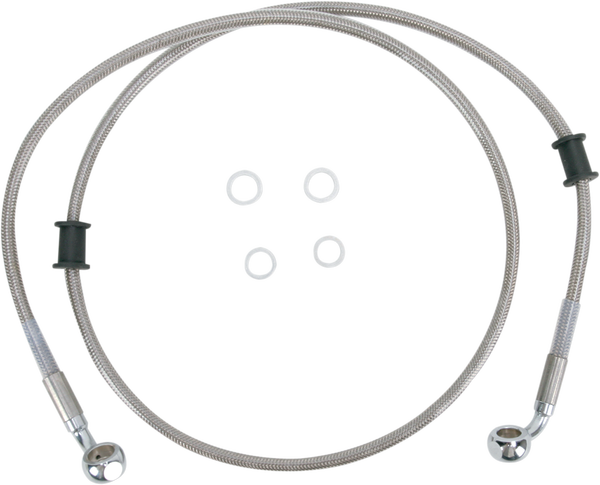 Stainless Steel Brake Line Kit Silver, Clear-coated, 1, nordicamoto.ro