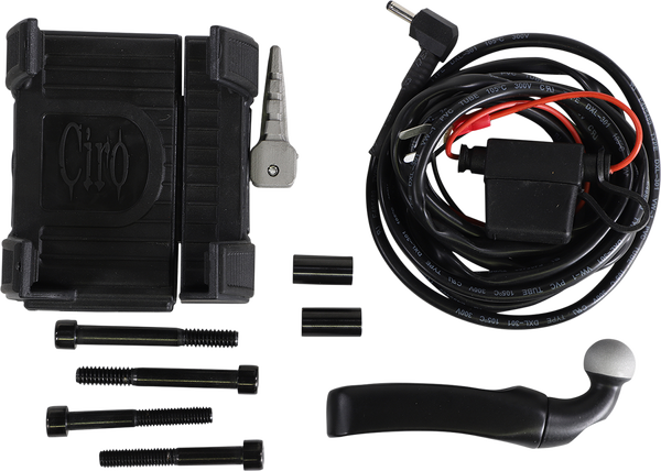 Smartphone/gps Holder With Charger Black, 1, nordicamoto.ro